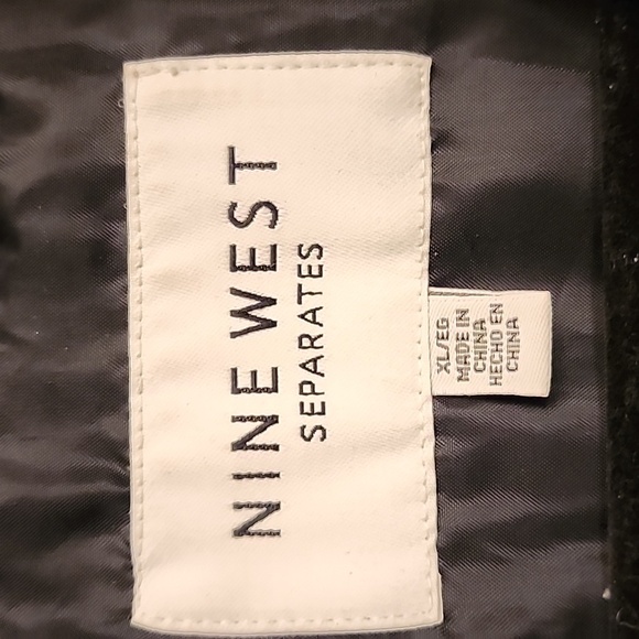Nine West Black Quilted Vest with Stand-Up Collar - Picture 3 of 9